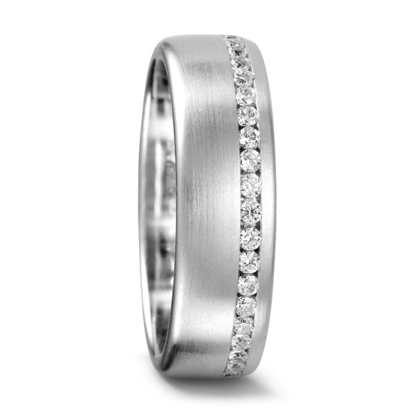 Partnerring 750/18 K Weissgold Diamant 0.20 ct, 20 Steine, tw-vsi