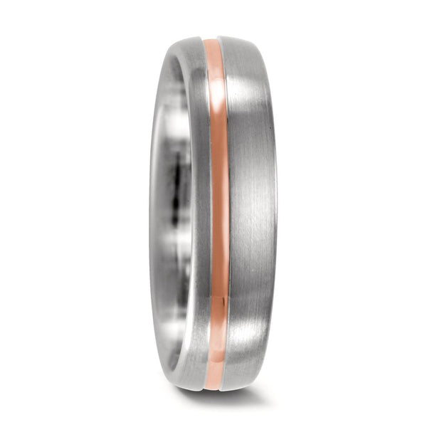 Partnerring 750/18 K Weissgold, 750/18 K Rotgold