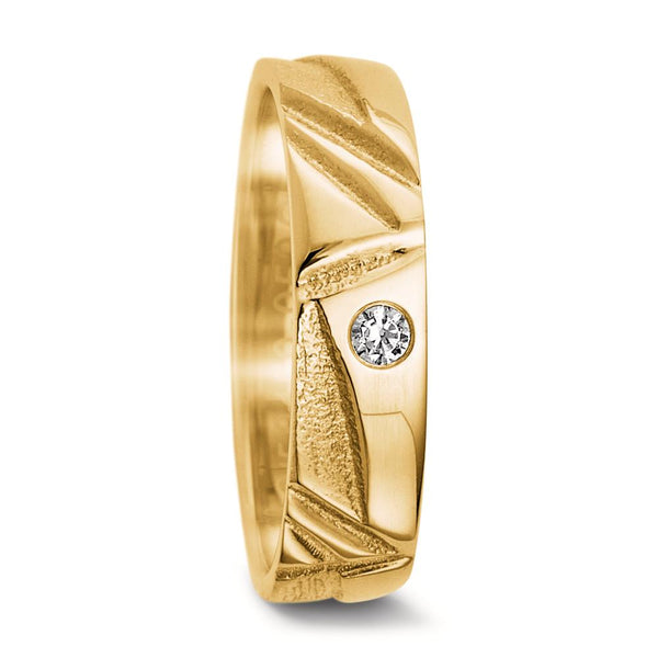 Partnerring 750/18 K Gelbgold Diamant 0.055 ct, w-si