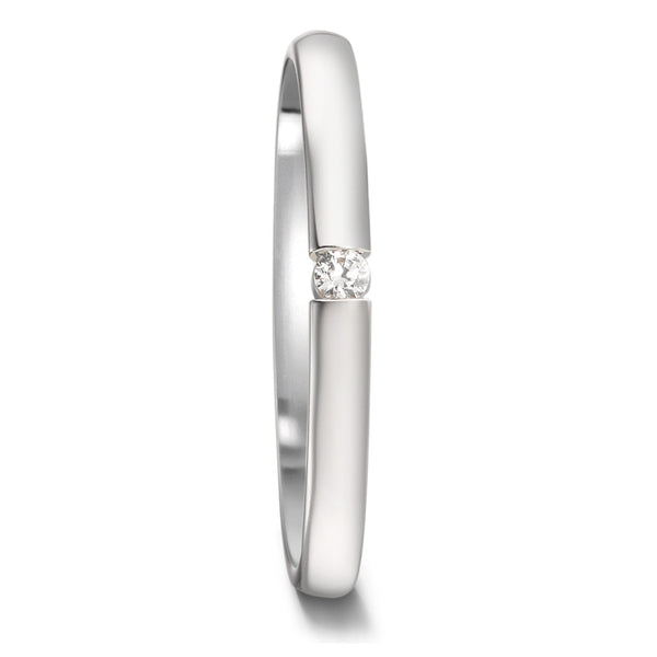 Partnerring 950 Platin Diamant 0.04 ct, tw-vsi