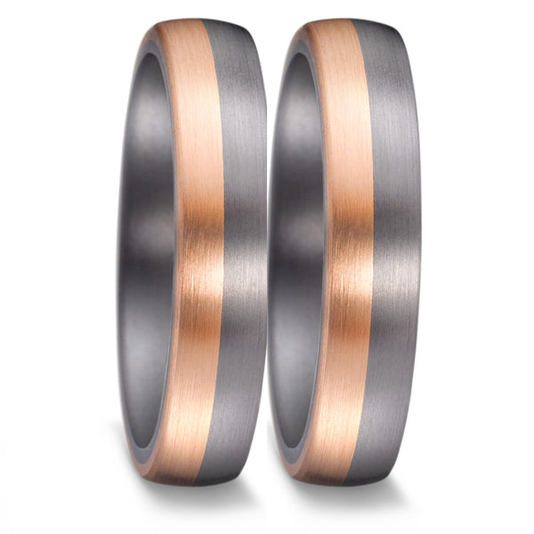 Partnerring 999 Tantal, 585/14 K Rosegold