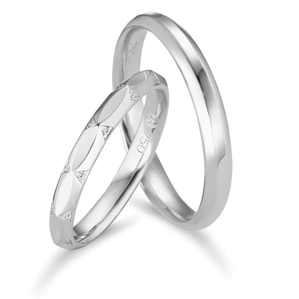 Partnerring 750/18 K Weissgold