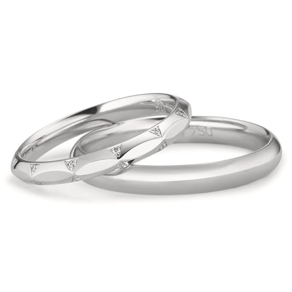 Partnerring 750/18 K Weissgold