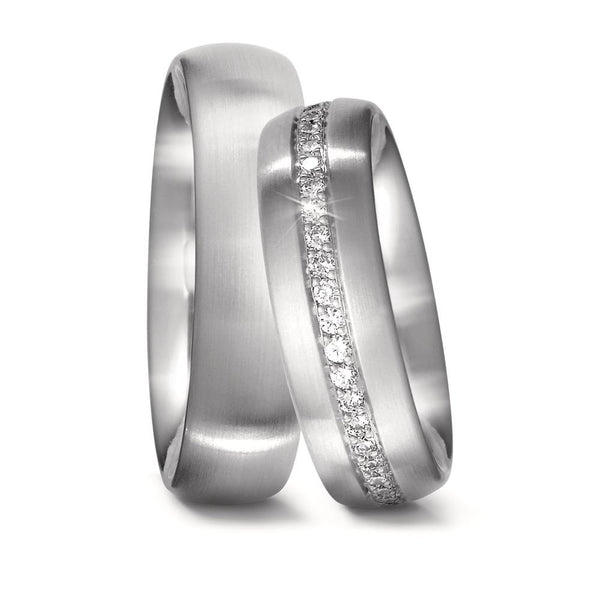 Partnerring 750/18 K Weissgold
