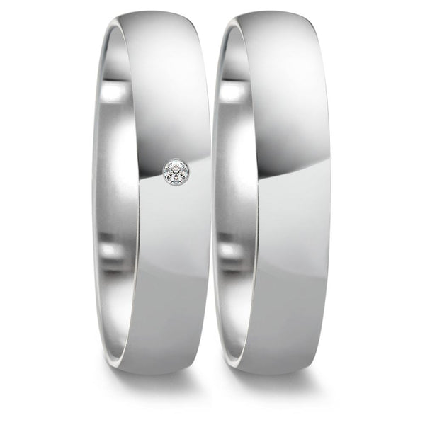 Partnerring 750/18 K Weissgold
