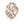 Partnerring 750/18 K Weissgold, 750/18 K Rotgold Diamant 0.02 ct, w-si