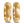 Partnerring 750/18 K Gelbgold Diamant 0.08 ct, 4 Steine, w-si