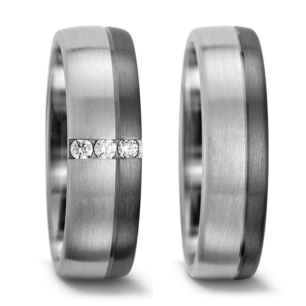 Partnerring 500 Palladium, 375/9 K Weissgold
