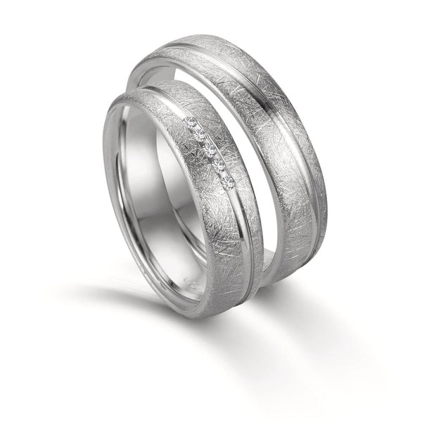 Partnerring 750/18 K Weissgold