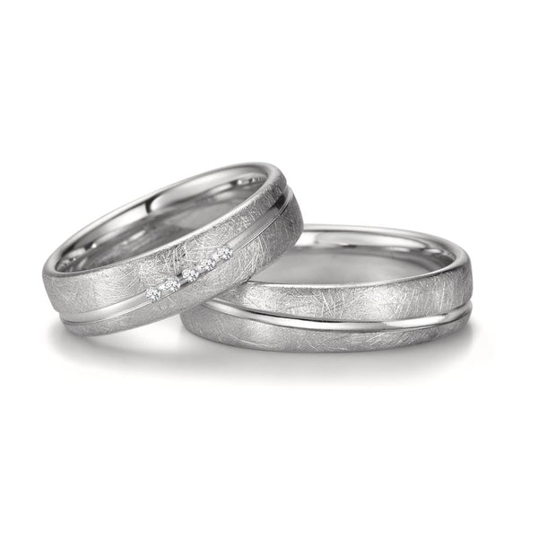 Partnerring 750/18 K Weissgold