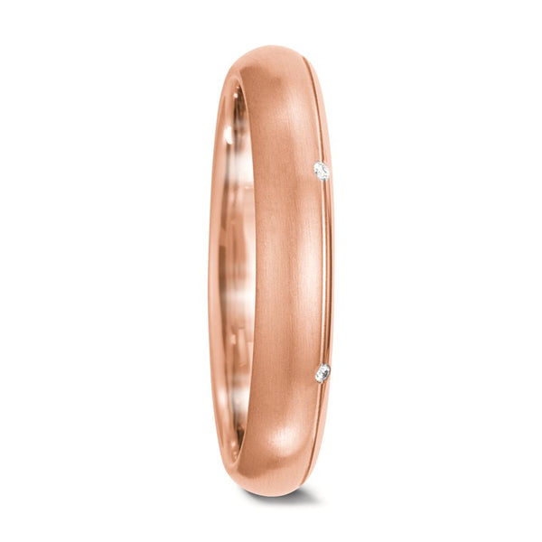 Partnerring 750/18 K Rosegold Diamant weiss, 0.03 ct, 6 Steine, tw-vsi