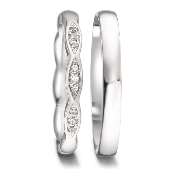 Partnerring 750/18 K Weissgold