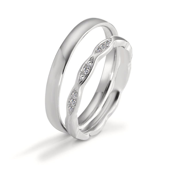 Partnerring 750/18 K Weissgold