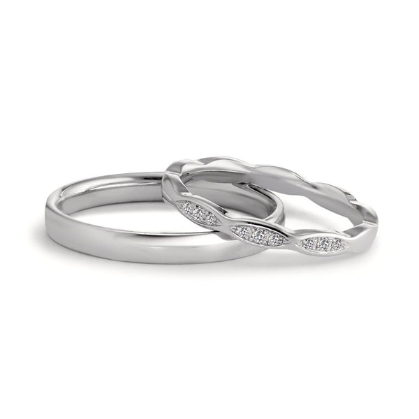 Partnerring 750/18 K Weissgold