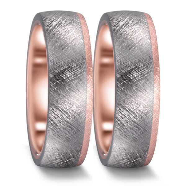 Partnerring 999 Tantal, 585/14 K Rosegold