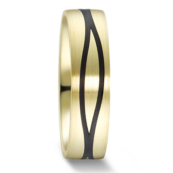 Partnerring 585/14 K Gelbgold, Carbon