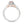 Fingerring 375/9 K Weissgold Diamant 0.09 ct, w-pi3, Morganit champagner