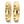 Partnerring 750/18 K Gelbgold Diamant 0.02 ct, 3 Steine, tw-vsi