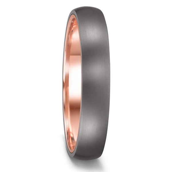 Partnerring 999 Tantal, 585/14 K Rotgold