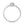Solitär Ring 585/14 K Weissgold Diamant 0.11 ct, 7 Steine, w-si