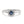 Solitär Ring 750/18 K Weissgold Saphir blau, Diamant weiss, 0.07 ct, 12 Steine, w-si