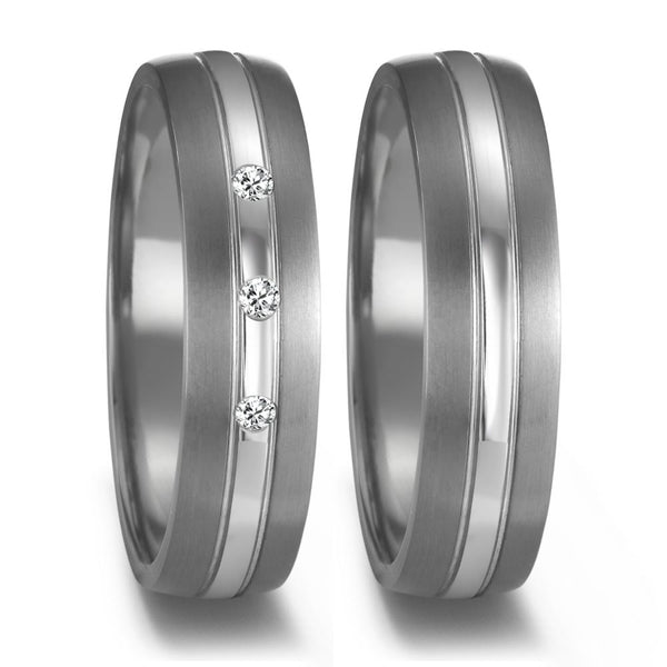 Partnerring 999 Tantal, 950 Platin