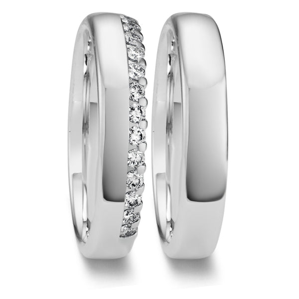 Partnerring 750/18 K Weissgold