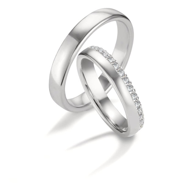 Partnerring 750/18 K Weissgold