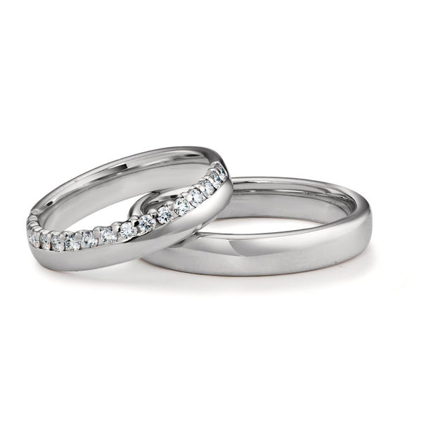 Partnerring 750/18 K Weissgold