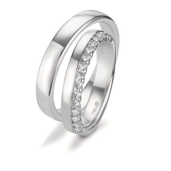 Partnerring 750/18 K Weissgold