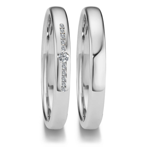 Partnerring 750/18 K Weissgold