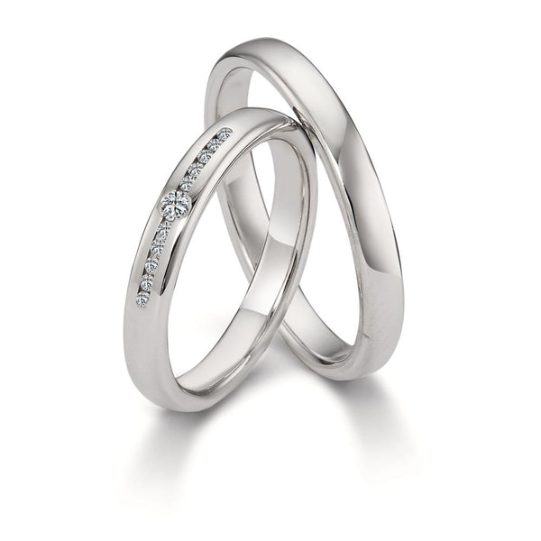 Partnerring 750/18 K Weissgold