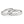 Partnerring 950 Platin Diamant 0.021 ct, 3 Steine, w-si
