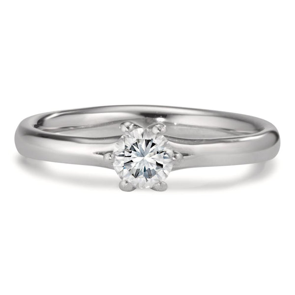 Solitär Ring 950 Platin Diamant 0.30 ct, w-si, GIA